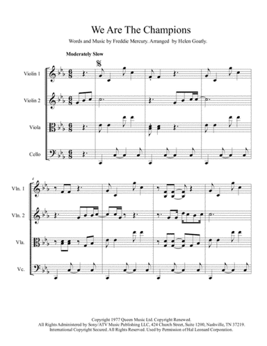 We Are The Champions (arr. Helen Goatly)
