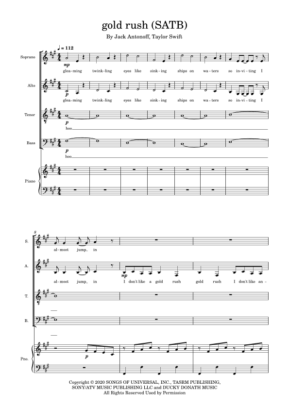 Gold Rush (arr. Daniel Nguyen)