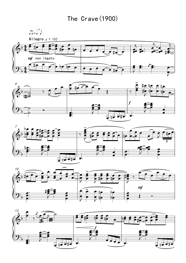 The Crave (arr. Ferd "Jelly Roll" Morton)