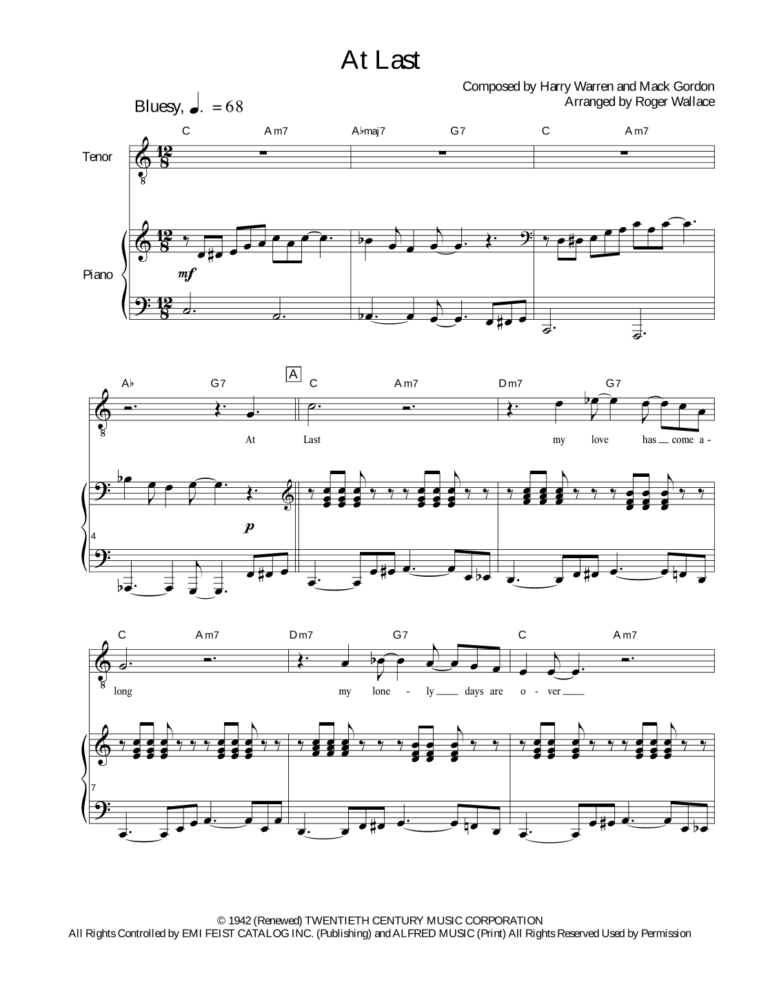 At Last (arr. Roger Wallace)