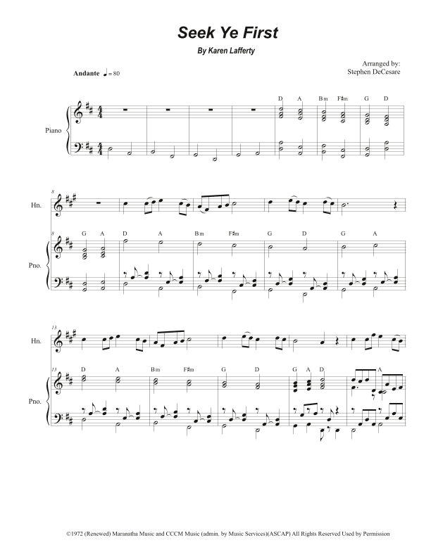 Seek Ye First (arr. Stephen DeCesare)