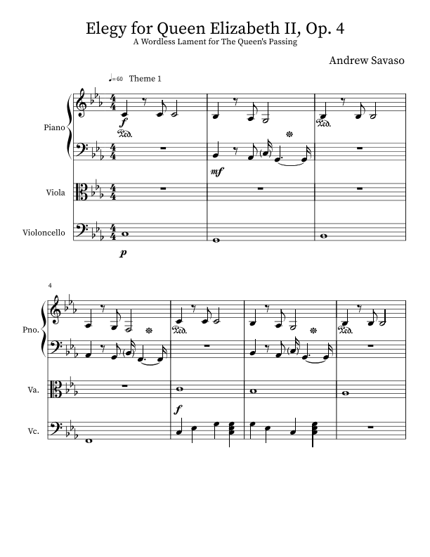 Elegy for Queen Elizabeth II, Op. 4