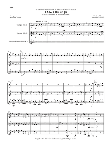 I Saw Three Ships [Make the Season Bright collection] (arr. Will Stewart)