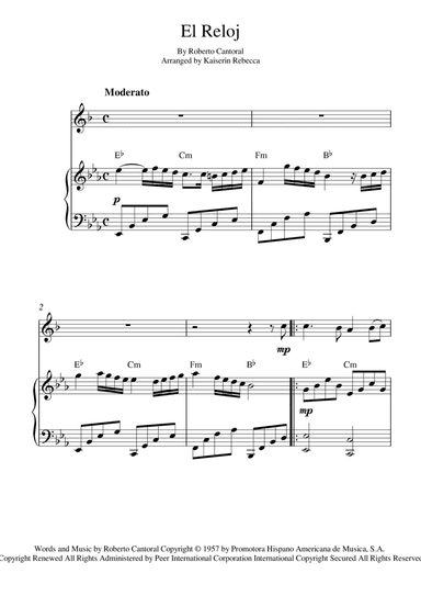 El Reloj (arr. Kaiserin Rebecca)