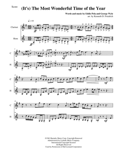 The Most Wonderful Time Of The Year (arr. Kenneth D. Friedrich)