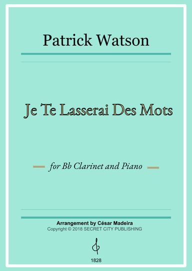 Je Te Laisserai Des Mots (arr. César Madeira)