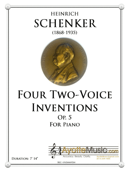 Heinrich Schenker - Four Two Voice Inventions, op. 5 (arr. Benjamin Ayotte)