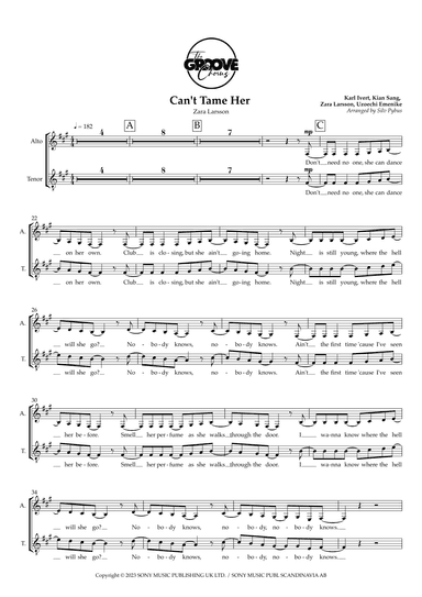Can't Tame Her (arr. Silv Pybus)
