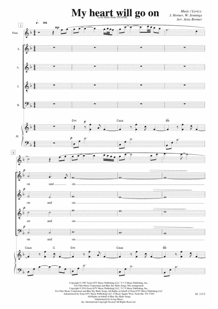 My Heart Will Go On (love Theme From 'titanic') (arr. Jetse Bremer)