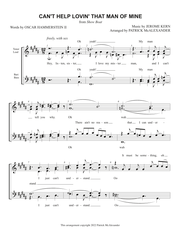 Can't Help Lovin' That Man of Mine (arr. Patrick McAlexander)