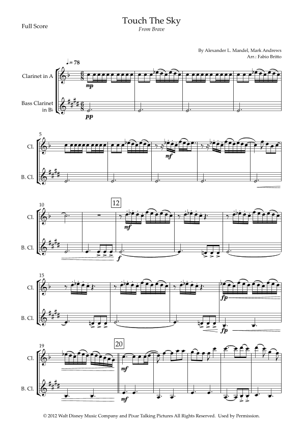 Touch The Sky (arr. Fabio Britto)