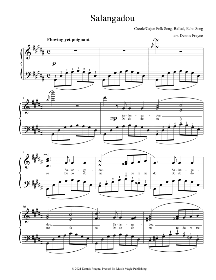 Salangadou (arr. Dennis Frayne)