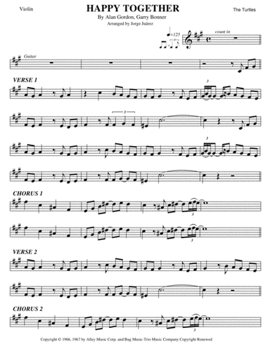 Happy Together (arr. Jorge Juárez)