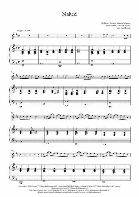 Naked (arr. Carl Raven)