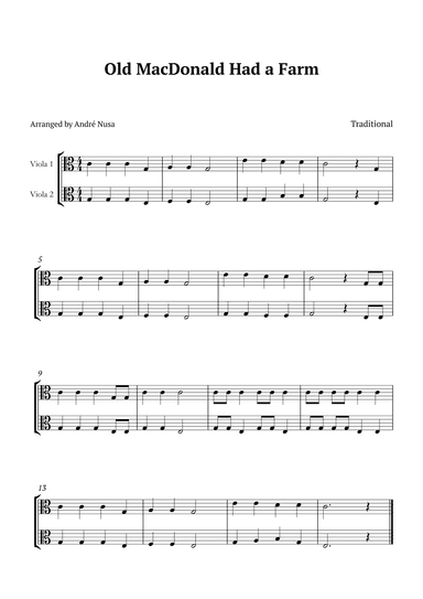 Old MacDonald Had a Farm (arr. André Nusa)