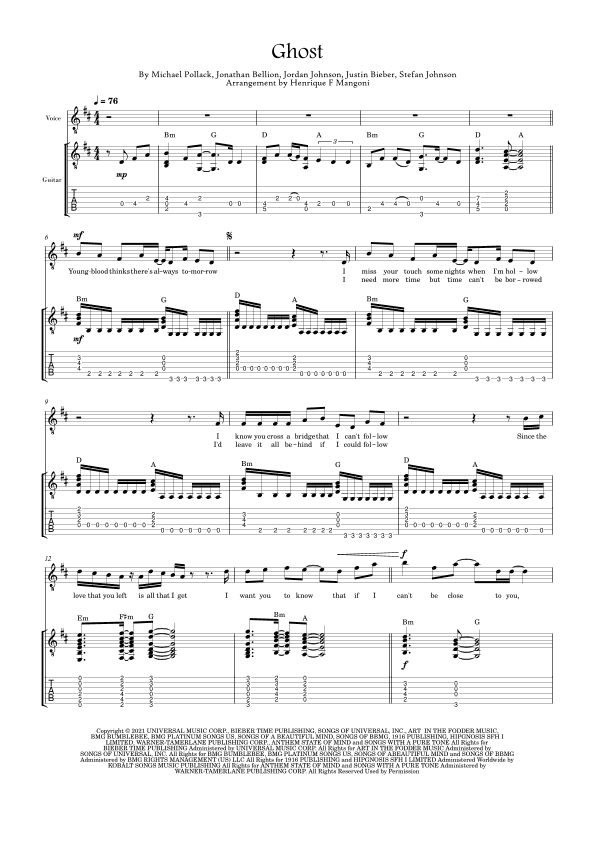 Ghost (arr. Henrique F Mangoni)