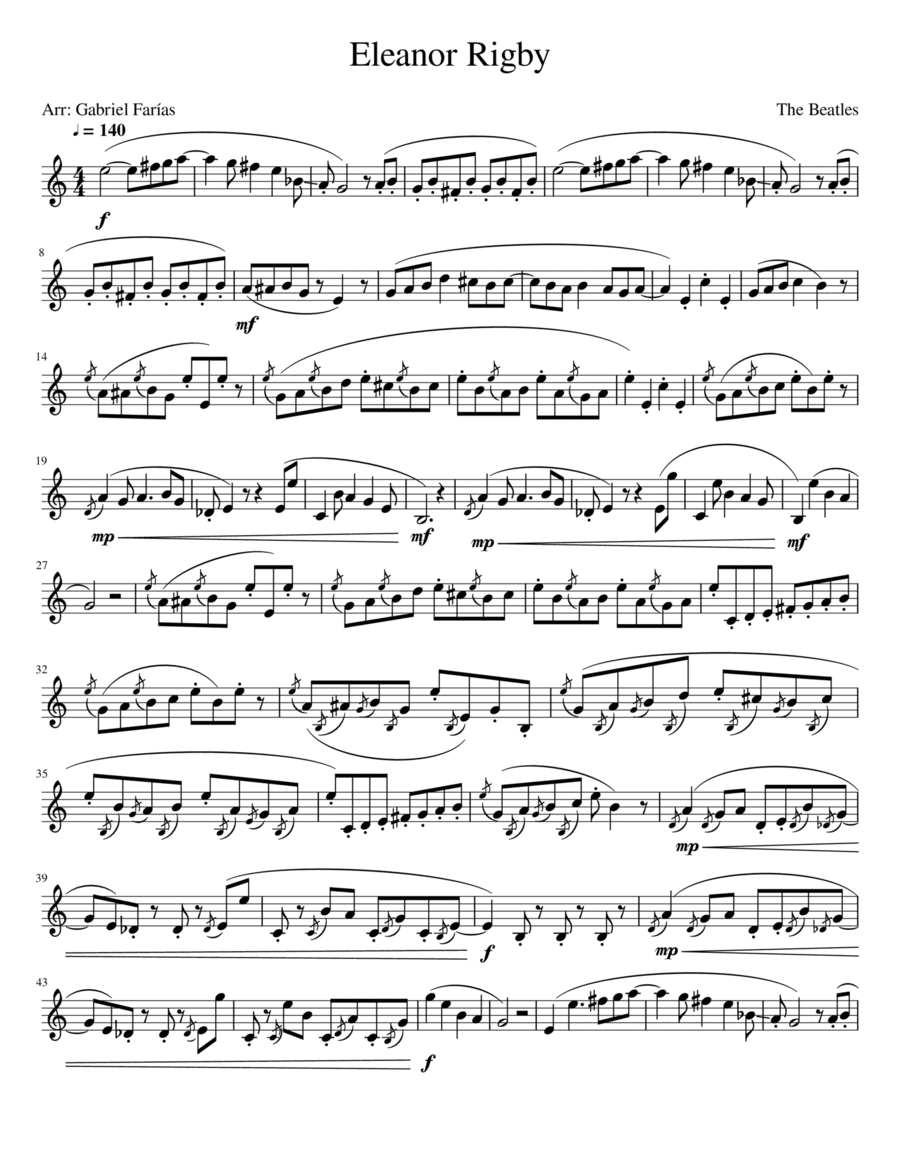 Eleanor Rigby (arr. Gabriel Farías Ravanal)