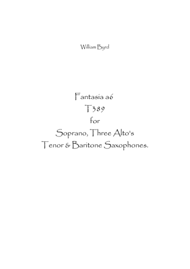 Fantasia a6 T.389 (arr. Spence Bundy)