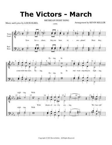 The Victors March (U of M Fight Song) (arr. Kevin Keller)