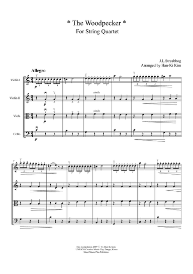 The Woodpecker (For String Quartet) (arr. Han-Ki Kim)