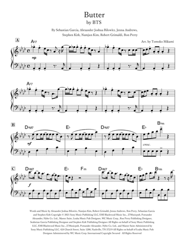 Butter (arr. Tomoko Mikami)