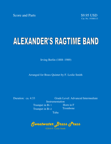 Alexander’s Ragtime Band (arr. F. Leslie Smith)