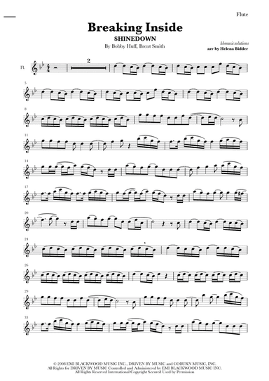 Breaking Inside (arr. Arr by Helena Bidder)