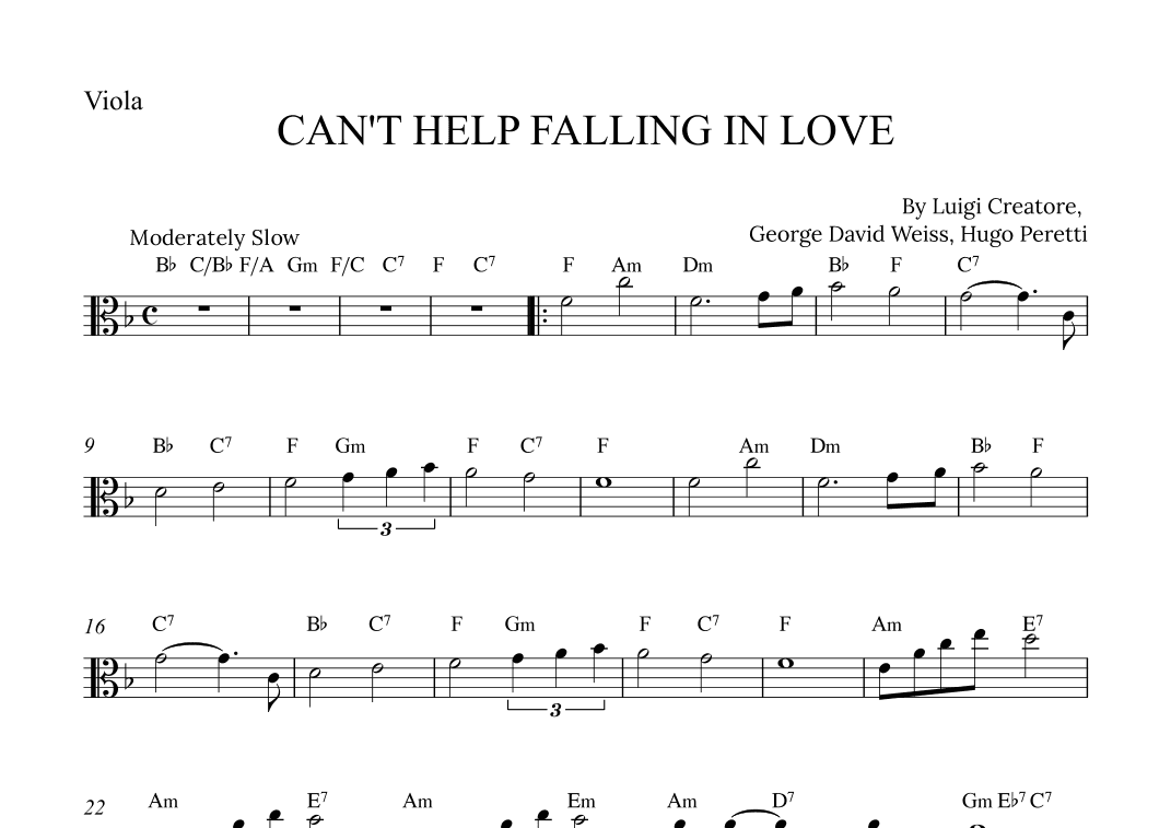Can't Help Falling In Love (arr. Alex Nunes Rodrigues)