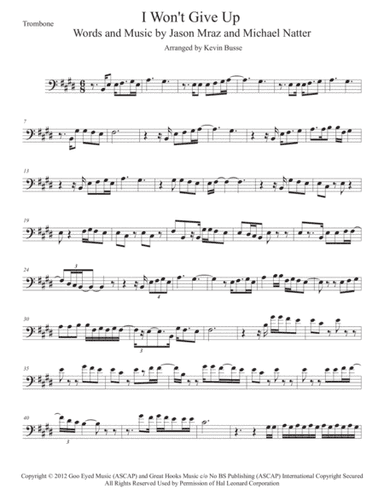 I Won't Give Up (arr. Kevin Busse)