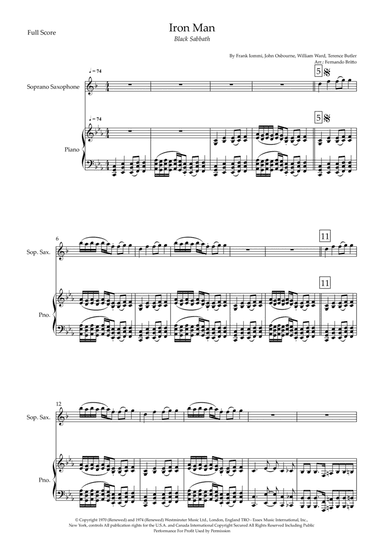 Iron Man (arr. Fernando Britto)