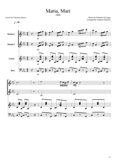 Maria, Marì (arr. Augusto Mazzoli)