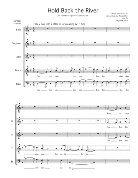 Hold Back The River (arr. Miguel Carlos)