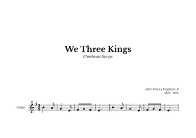 We Three Kings for Easy Violin Solo (arr. Marcos Soares)