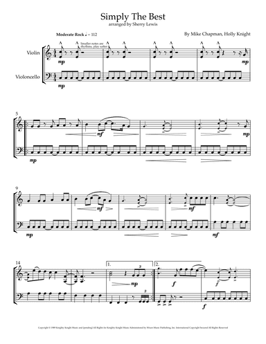 The Best (simply The Best) (arr. Sherry Lewis)