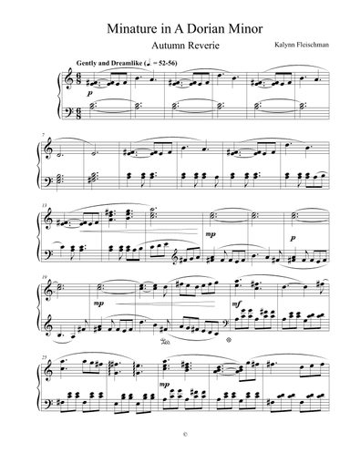 Miniature in A Dorian Minor: Autumn Reverie