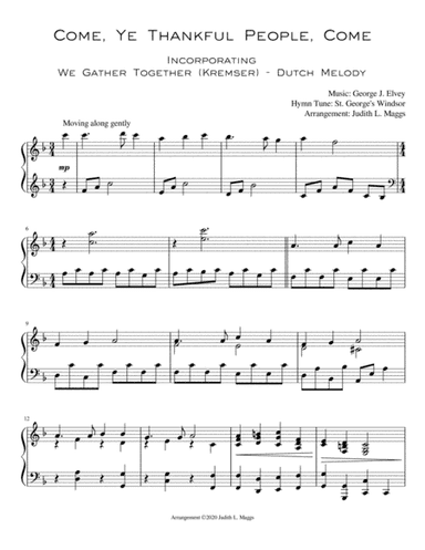 Come, Ye Thankful People, Come (Incorporating "We Gather Together") (arr. Judith. L. Maggs)