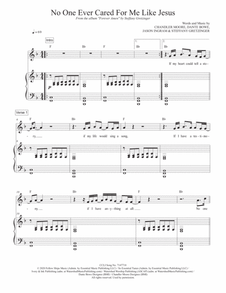 No One Ever Cared For Me Like Jesus (arr. Travis J. Gandy)