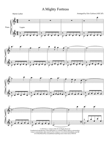 A Mighty Fortress - Piano Solo by Eric Carlson (arr. Eric L. Carlson (ASCAP))