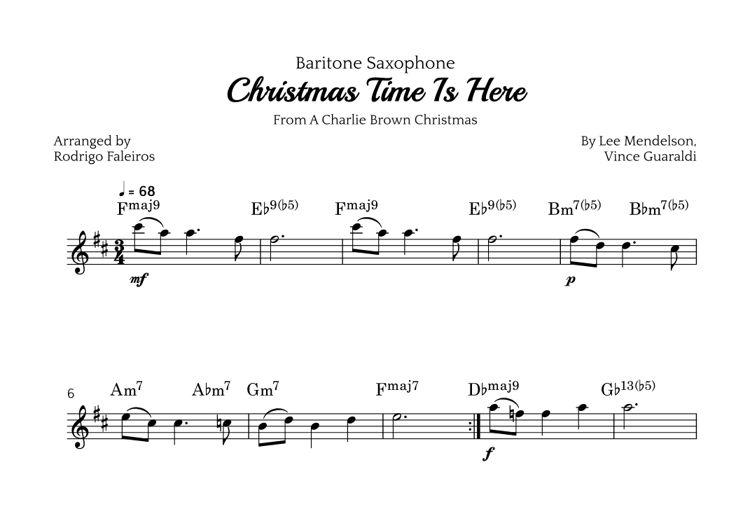 Christmas Time Is Here (arr. Rodrigo Faleiros)