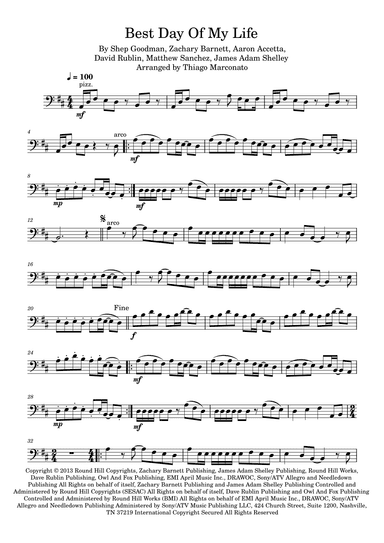 Best Day Of My Life (arr. Thiago Marconato)