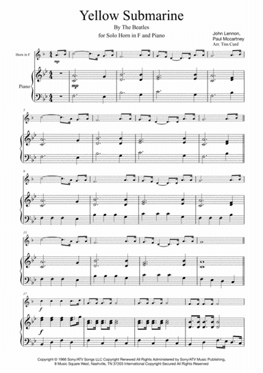Yellow Submarine (arr. Tim Curd)