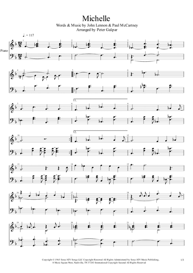 Michelle (arr. Peter Gašpar)