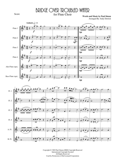 Bridge Over Troubled Water (arr. Andy Derrick)