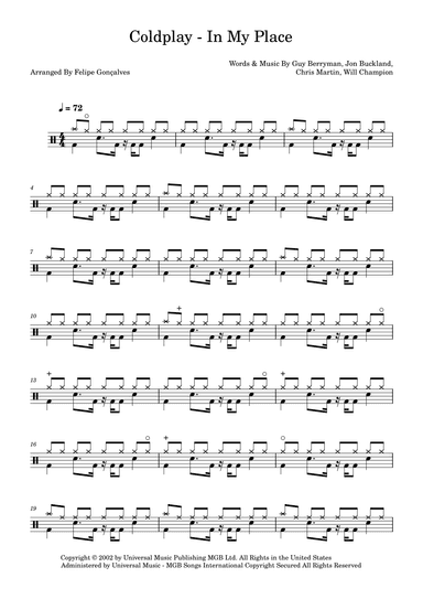 In My Place (arr. Felipe Gonçalves)