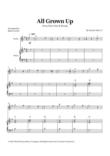 All Grown Up (arr. Márcio Silva)