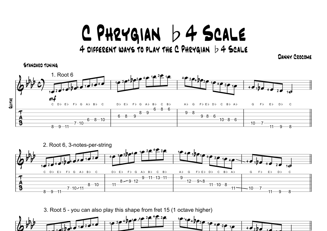 C Phrygian b4 Scale (4 Ways to Play)