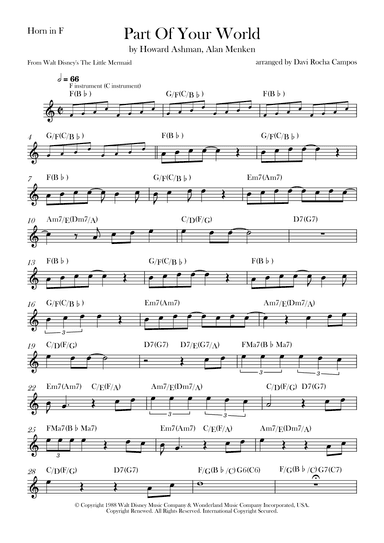 Part Of Your World (arr. Davi Rocha Campos)