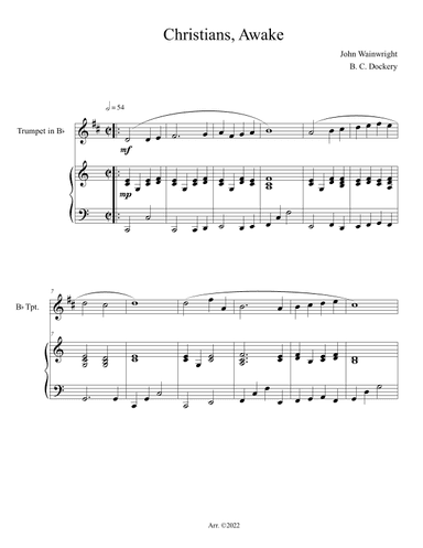 Christians Awake (Trumpet Solo with Piano Accompaniment) (arr. B. C. Dockery)
