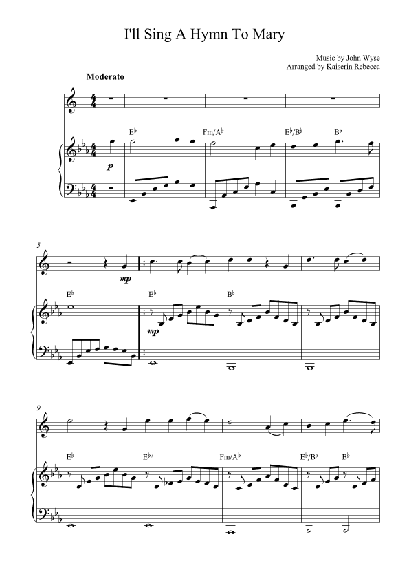 I'll Sing A Hymn To Mary (arr. Kaiserin Rebecca)
