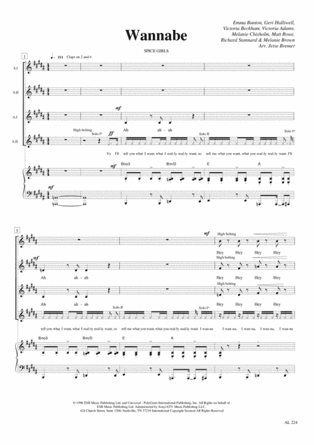 Wannabe (arr. Jetse Bremer)